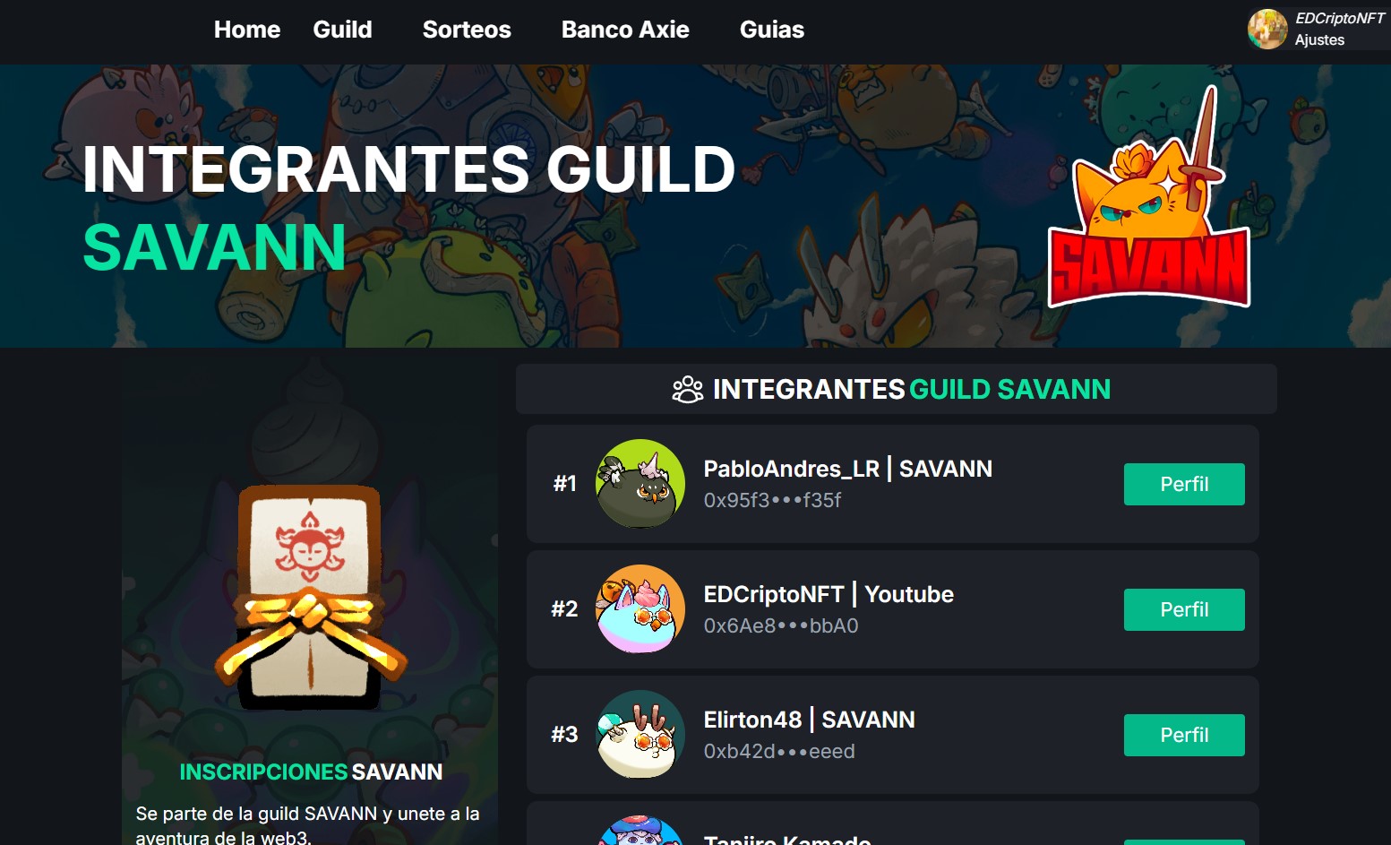 Perfiles Savann